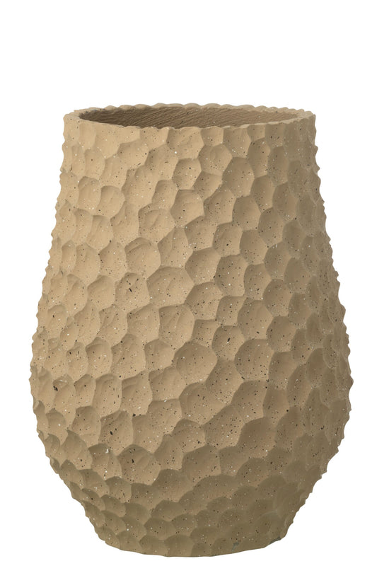 Flowerpot Dents + Outdoor Sand Taupe Large