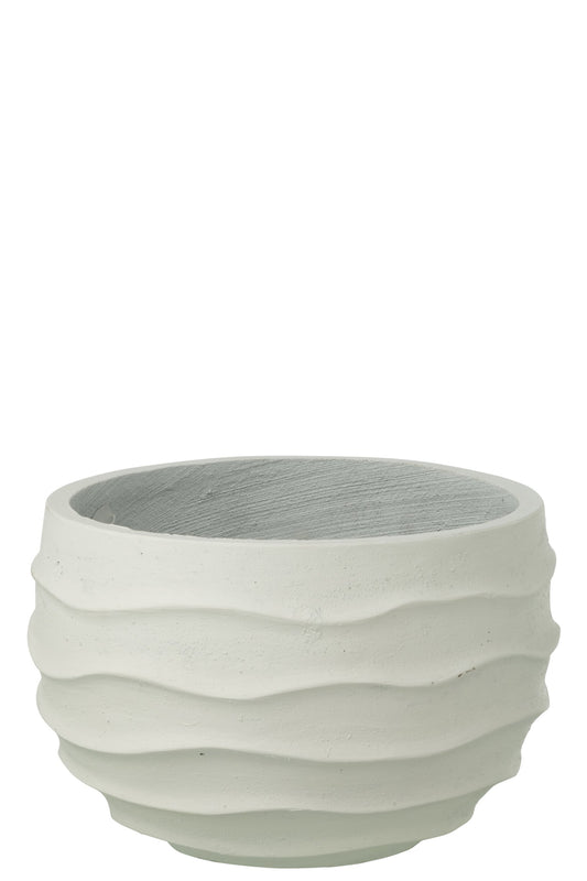 Flowerpot Waves + Outdoor Sand White Small