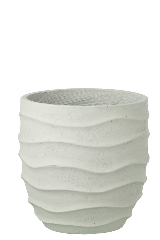 Flowerpot Waves + Outdoor Sand White Medium