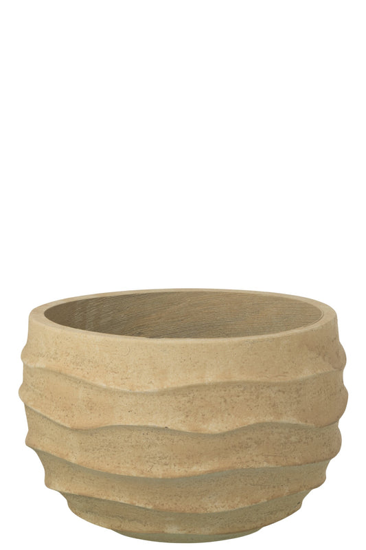Flowerpot Waves + Outdoor Sand Beige Small