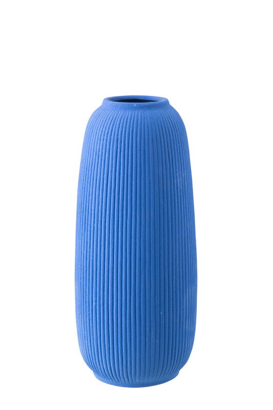 Vase Ruby Dots Stoneware Blue Large