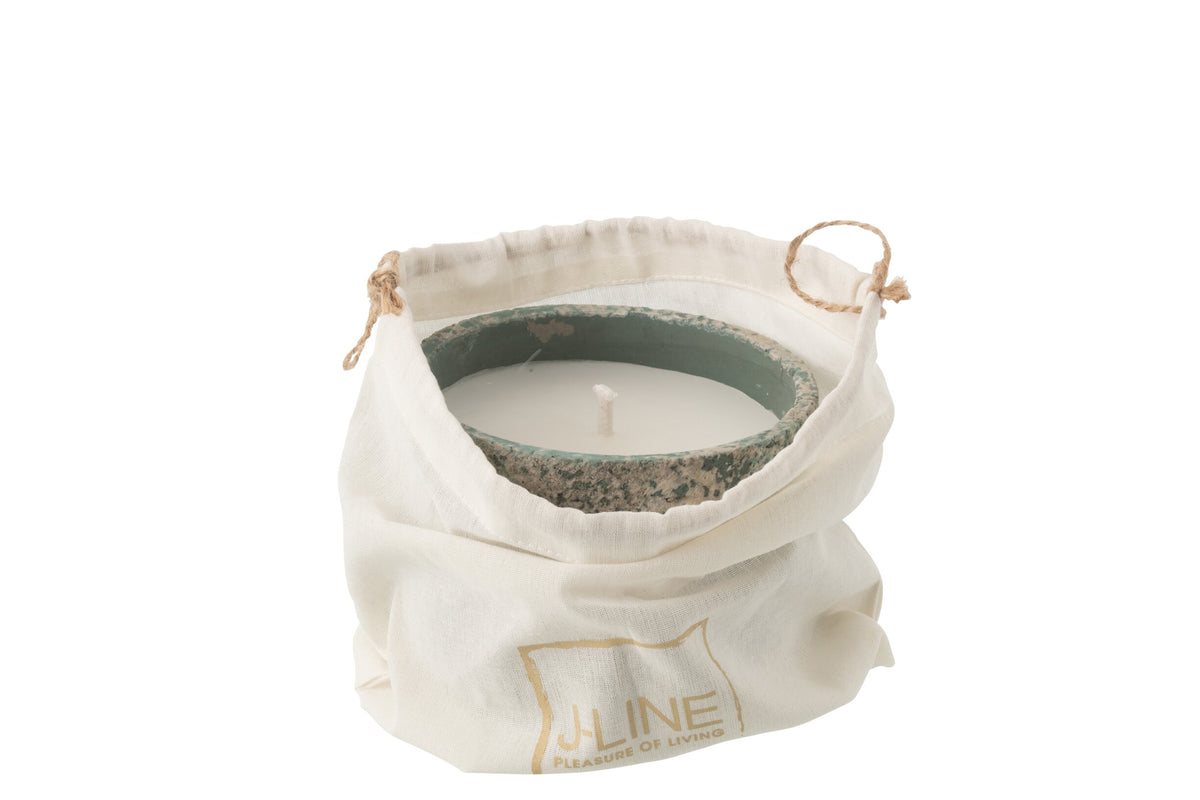 Buitenkaars 16h Rond Paraffine Turquoise Small