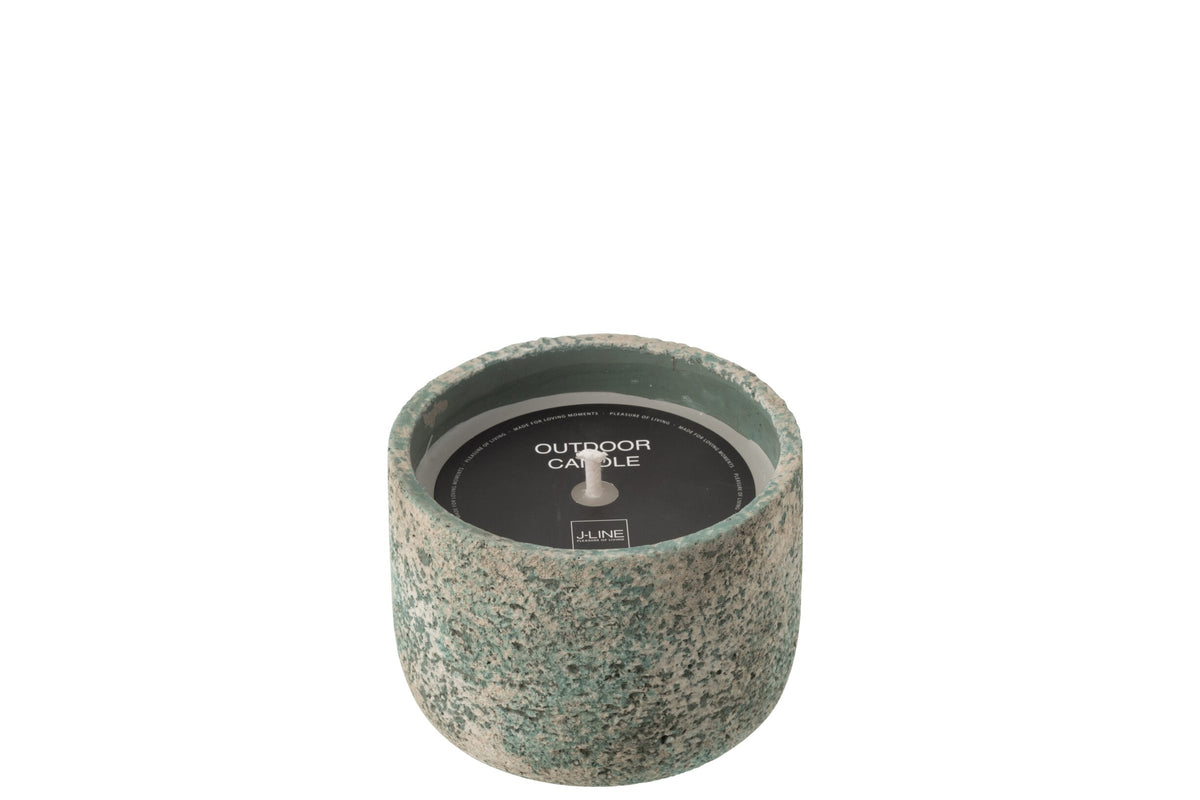 Buitenkaars 16h Rond Paraffine Turquoise Small