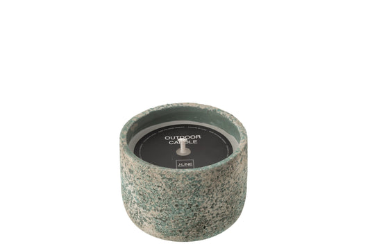 Buitenkaars 16h Rond Paraffine Turquoise Small
