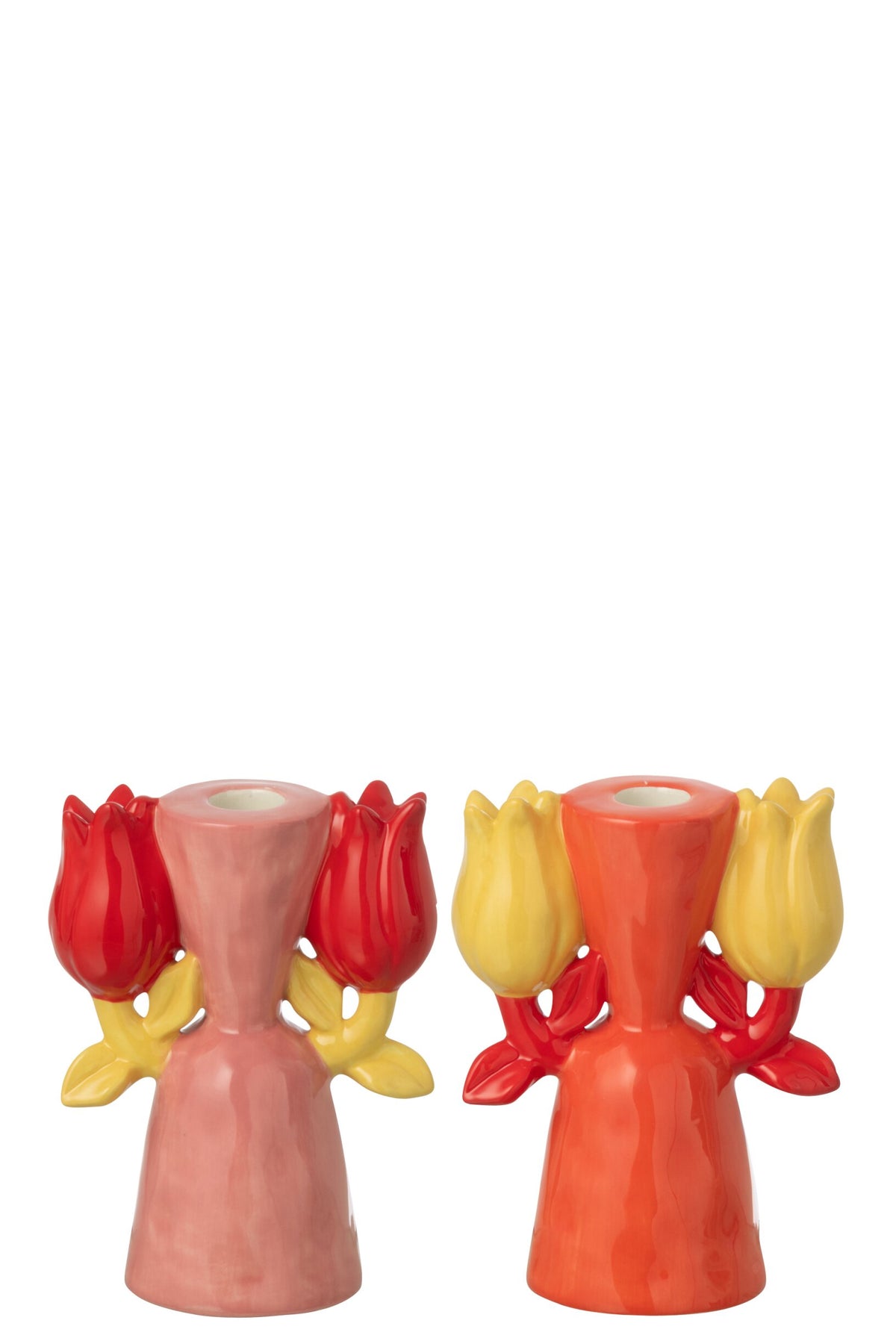 Kaarshouder Tulip Dolomiet Meerkleurig Assortiment Van 2
