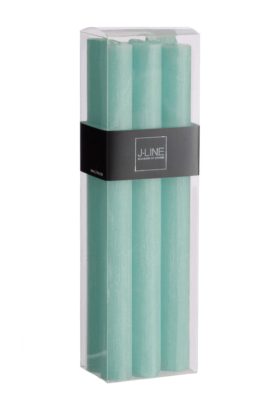 Doos 6 Tafelkaarsen Aqua -9u