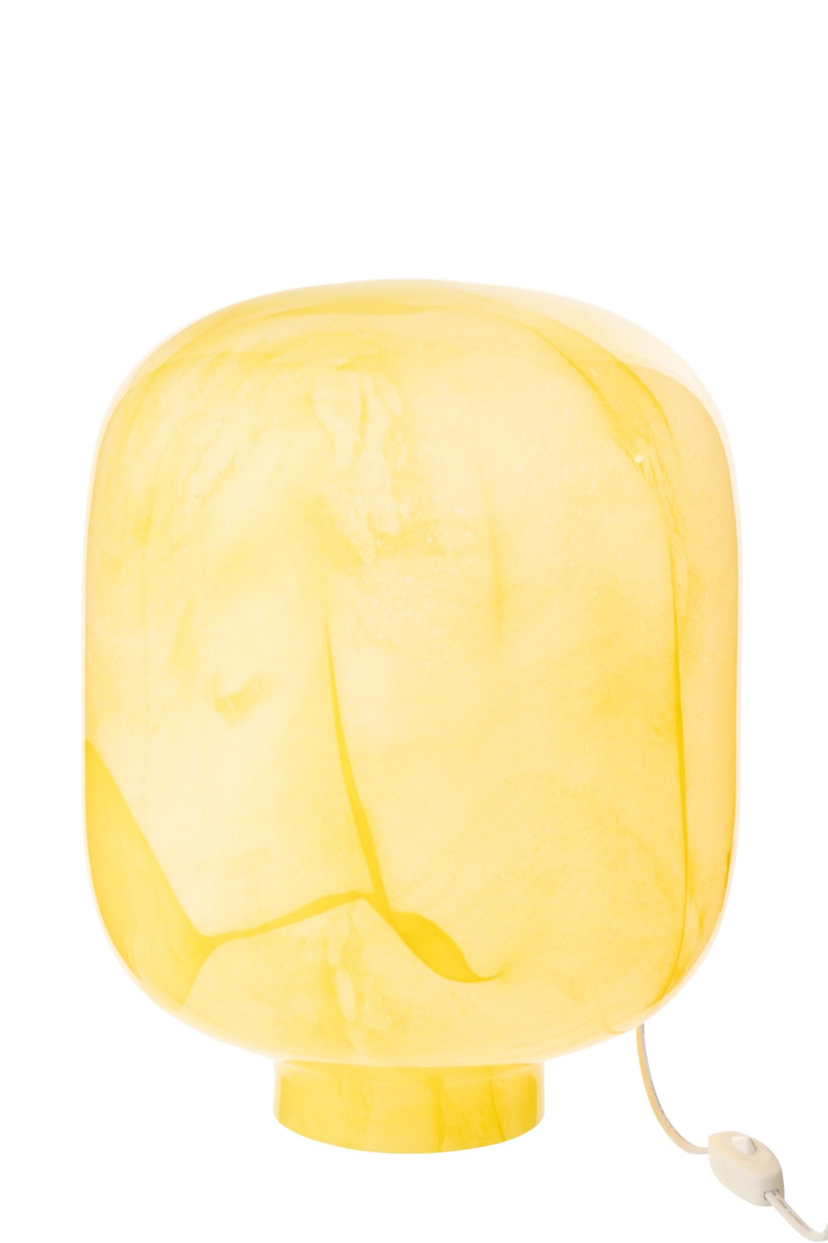 Lampe de table Bola en verre jaune grande