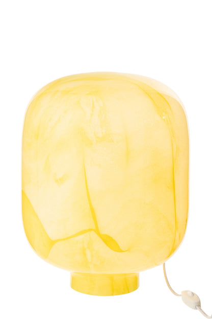 Lampe de table Bola en verre jaune grande