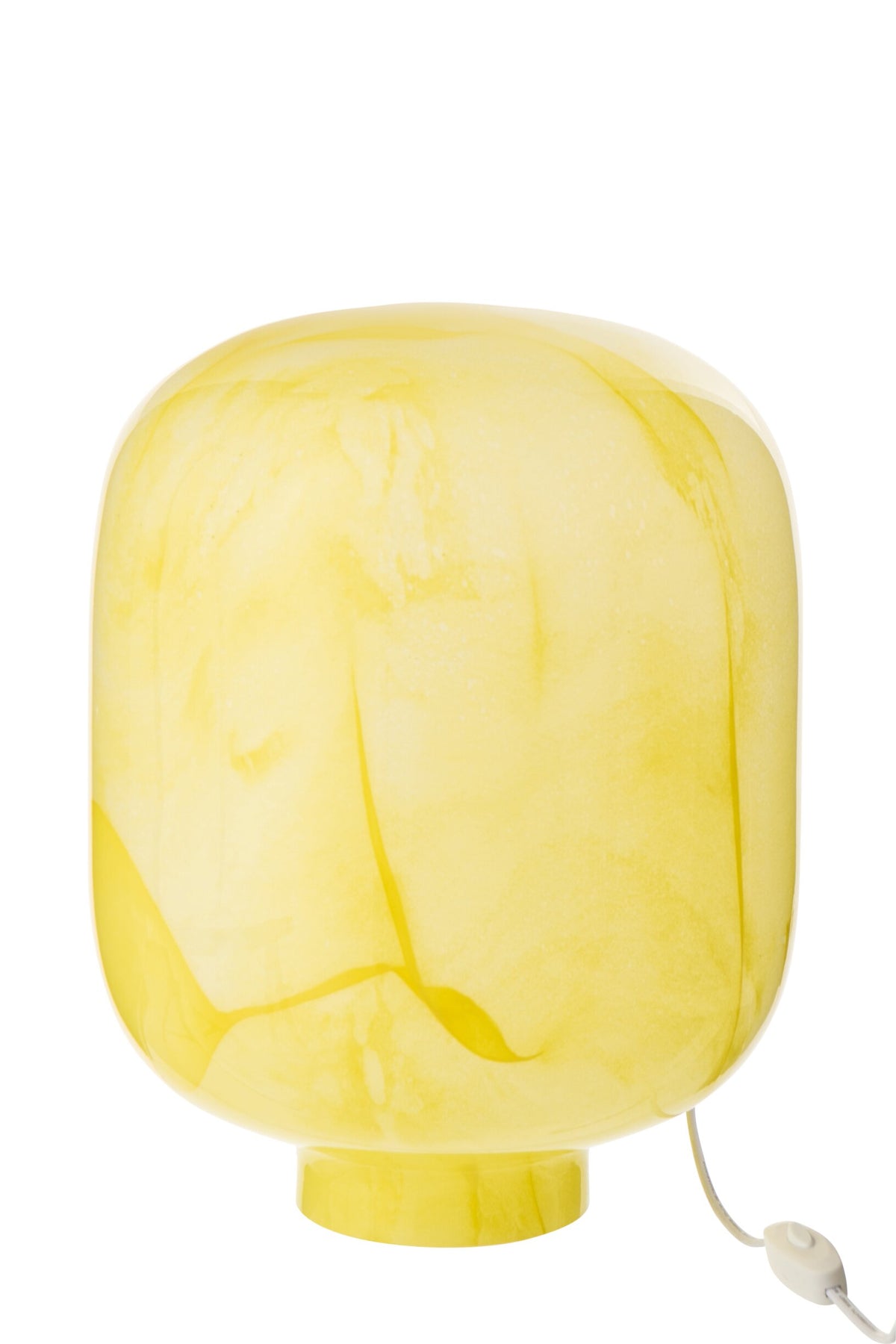 Lampe de table Bola en verre jaune grande