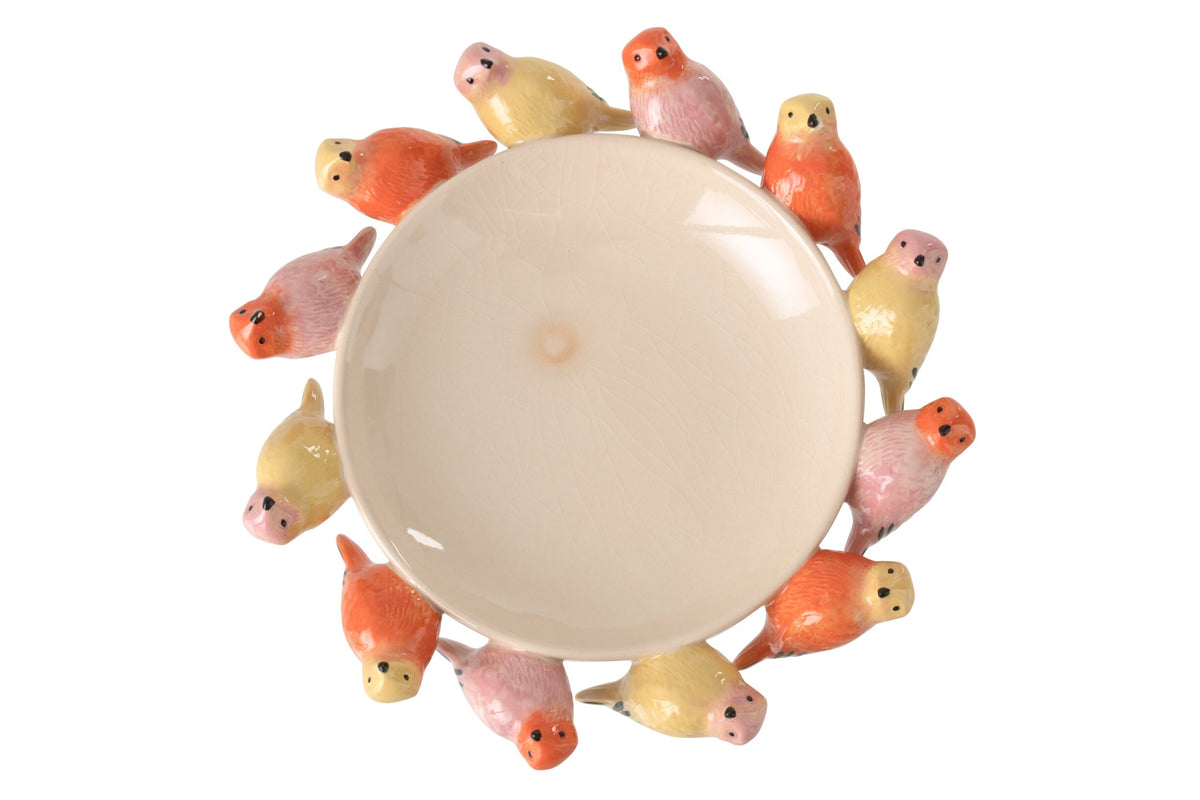Decorative Bowl Bird Ceramic Multi