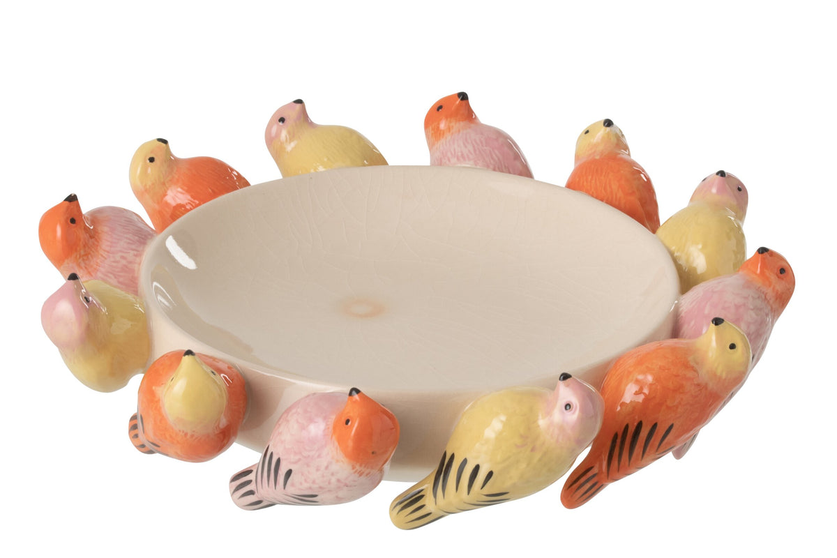 Decorative Bowl Bird Ceramic Multi