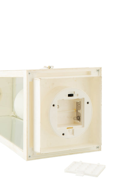 Lantaarn +  Candle Led Glas Wit Medium