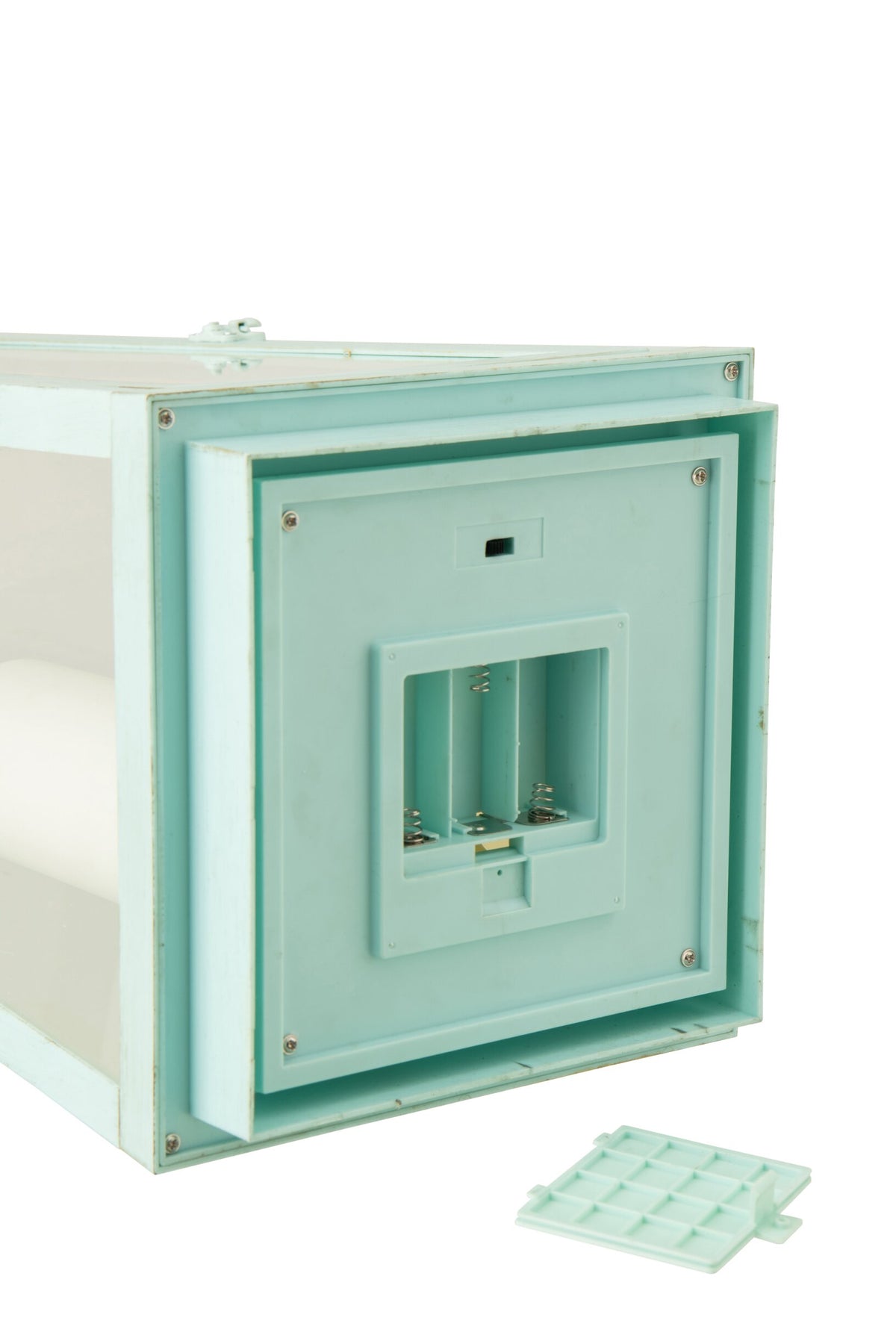 Lantaarn +  Candle Led Glas Turquoise Large