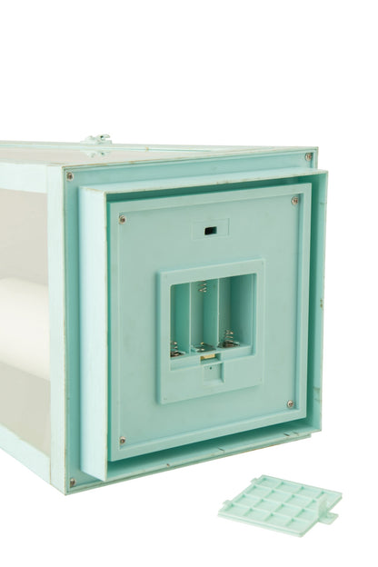 Lantaarn +  Candle Led Glas Turquoise Large