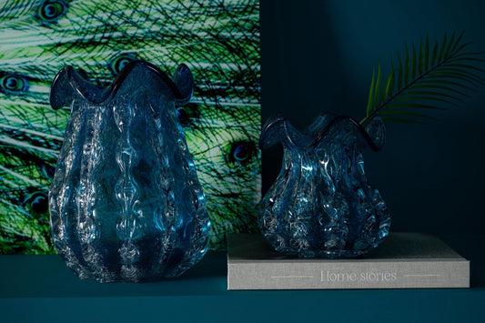 Vase Ralph Glass Blue Small