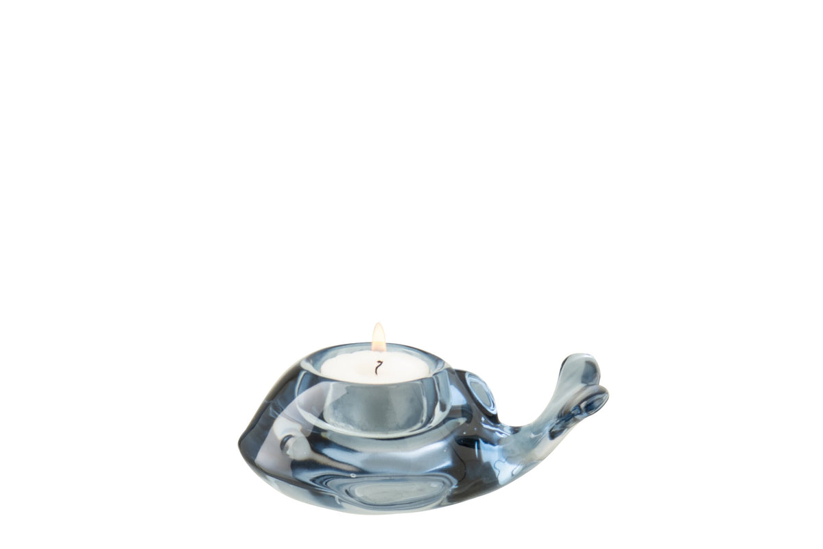 Kaarshouder Walvis Glas Blauw