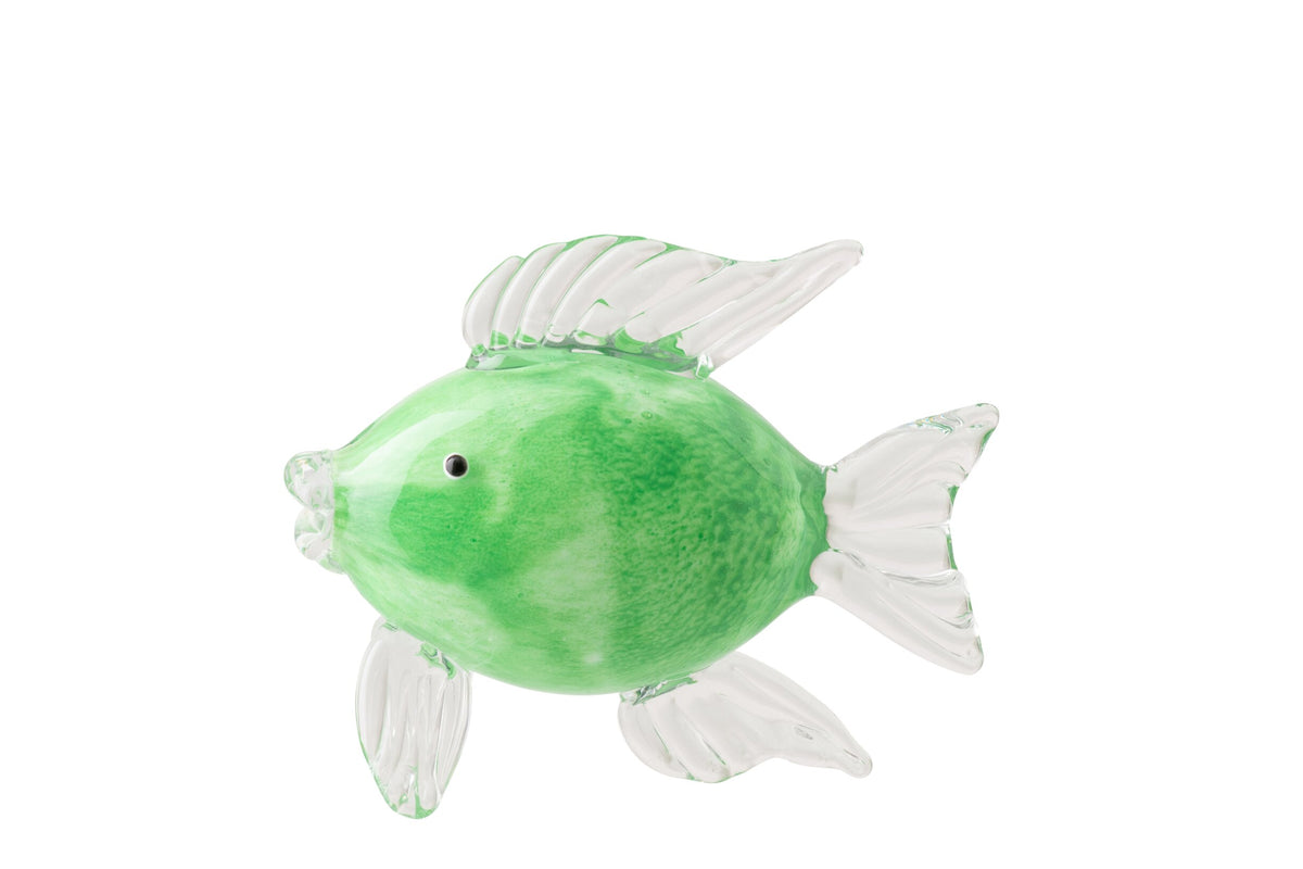 Paperweight Fish Glass Green