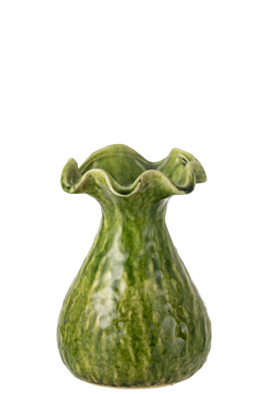 Vase Ronny Irregular Clay Green Small