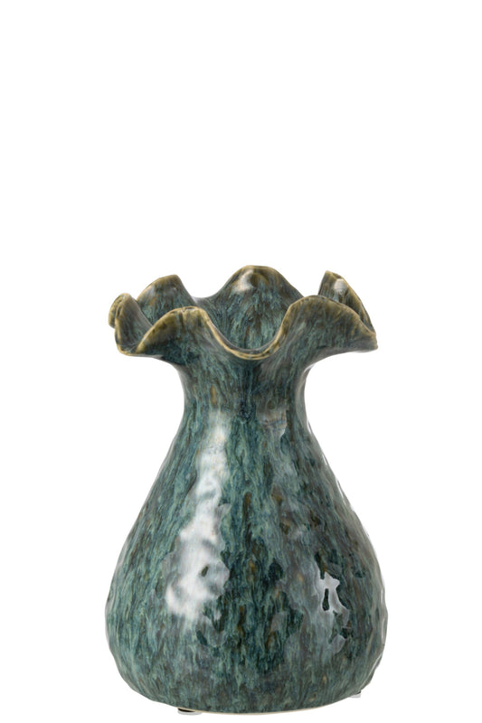 Vase Ronny Irregular Clay Blue Small