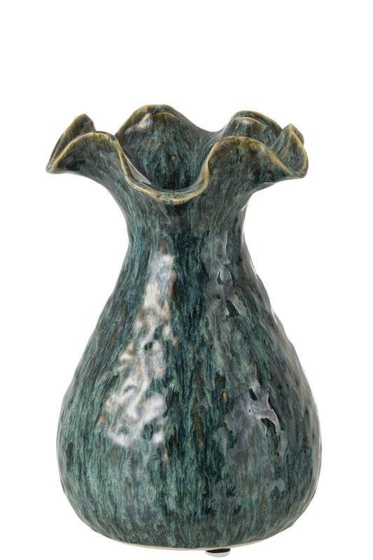 Vase Ronny Irregular Clay Blue Large