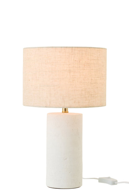 Table lamp Pierre ceramic white/ecru large