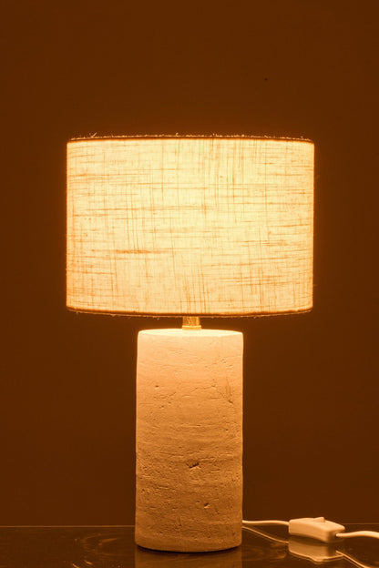 Table lamp Pierre ceramic white/ecru large