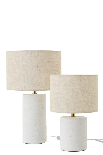 Table lamp Pierre ceramic white/ecru large