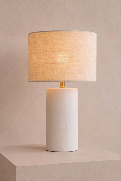 Table lamp Pierre ceramic white/ecru large
