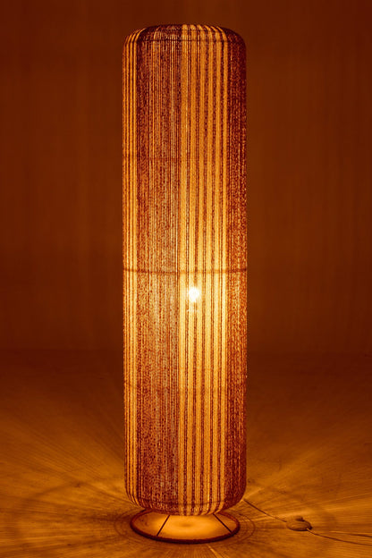 Floor lamp rope cylinder metal white/natural large