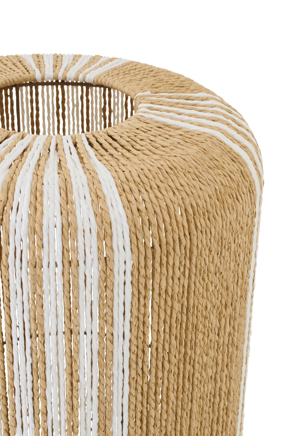 Floor lamp rope cylinder metal white/natural large