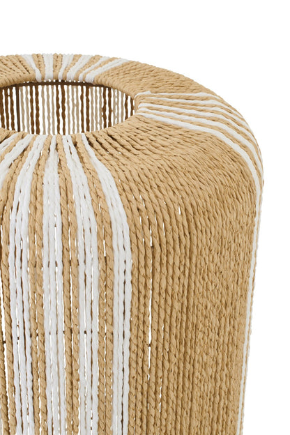 Floor lamp rope cylinder metal white/natural large