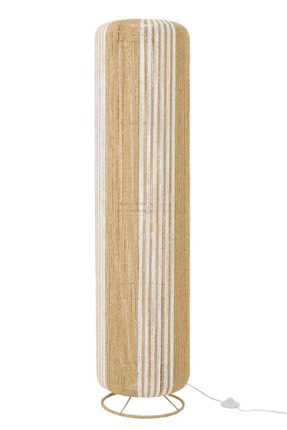 Floor lamp rope cylinder metal white/natural large