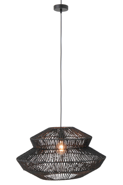 Ceiling lamp rope metal black small