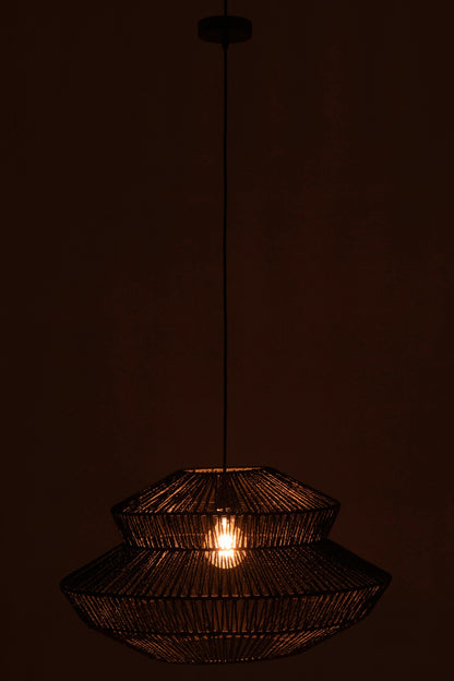Ceiling lamp rope metal black small