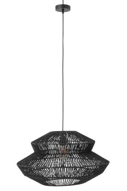 Ceiling lamp rope metal black small