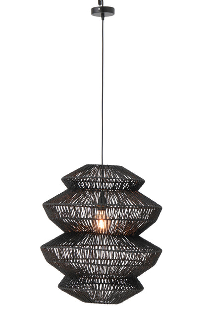 Ceiling lamp rope metal black large