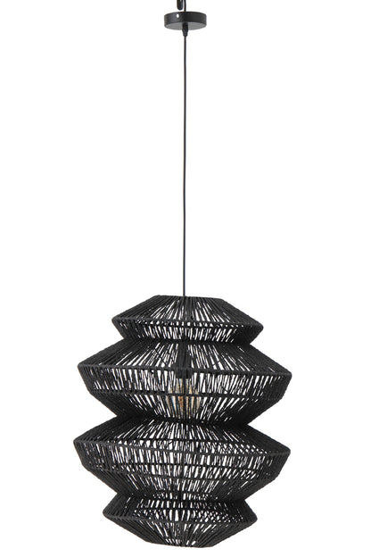 Ceiling lamp rope metal black large