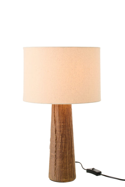 Table lamp Melina ceramic dark brown small