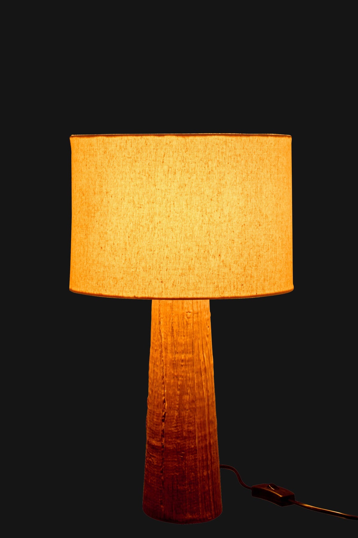 Table lamp Melina ceramic dark brown small