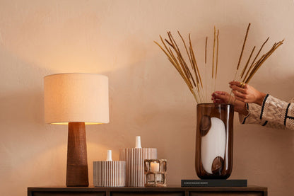 Table lamp Melina ceramic dark brown small