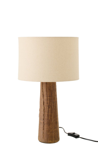 Table lamp Melina ceramic dark brown small
