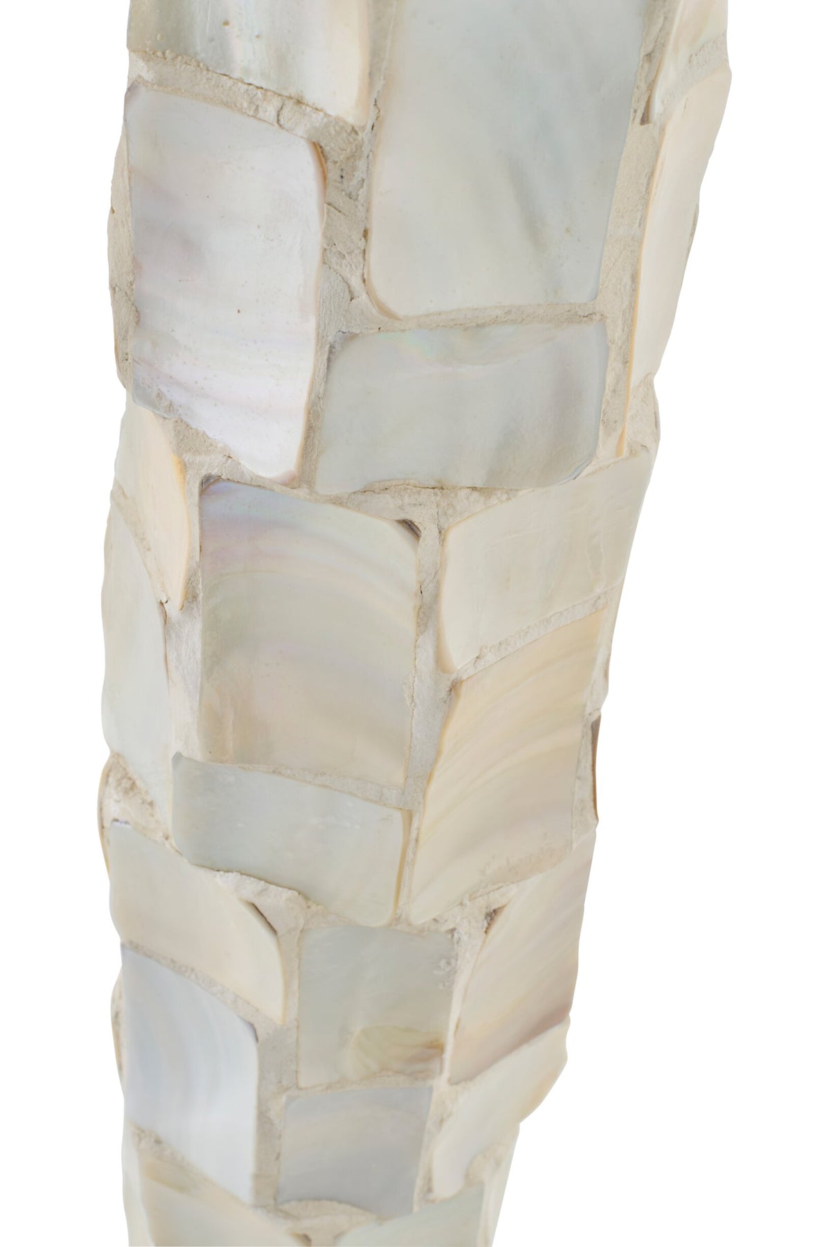 Floor lamp pearl effect shell off-white/light beige