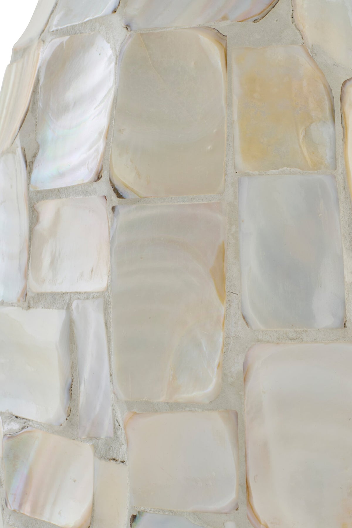 Floor lamp pearl effect shell off-white/light beige