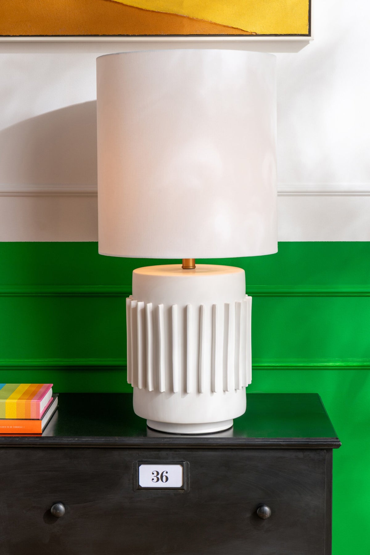 Table lamp ceramic white