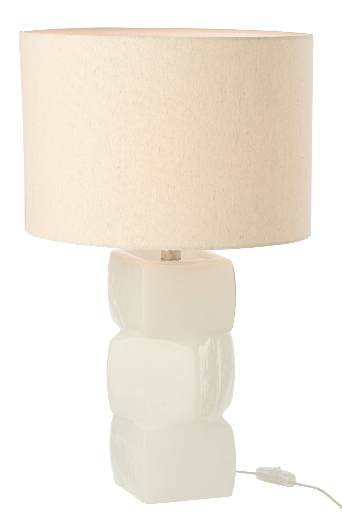 Table lamp 3 white glass cubes