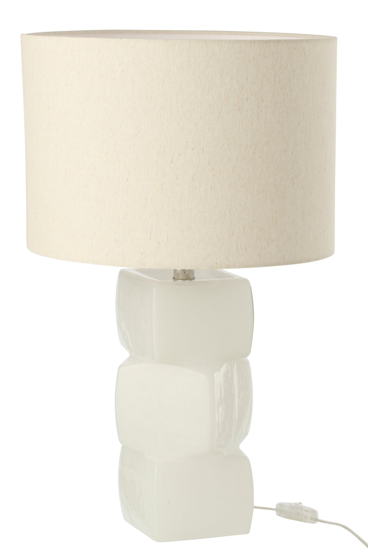 Table lamp 3 white glass cubes