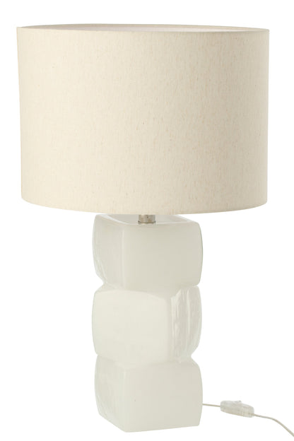 Table lamp 3 white glass cubes