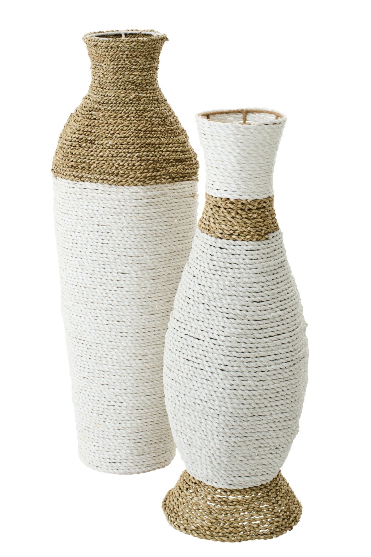 Vase Raffia White/Natural