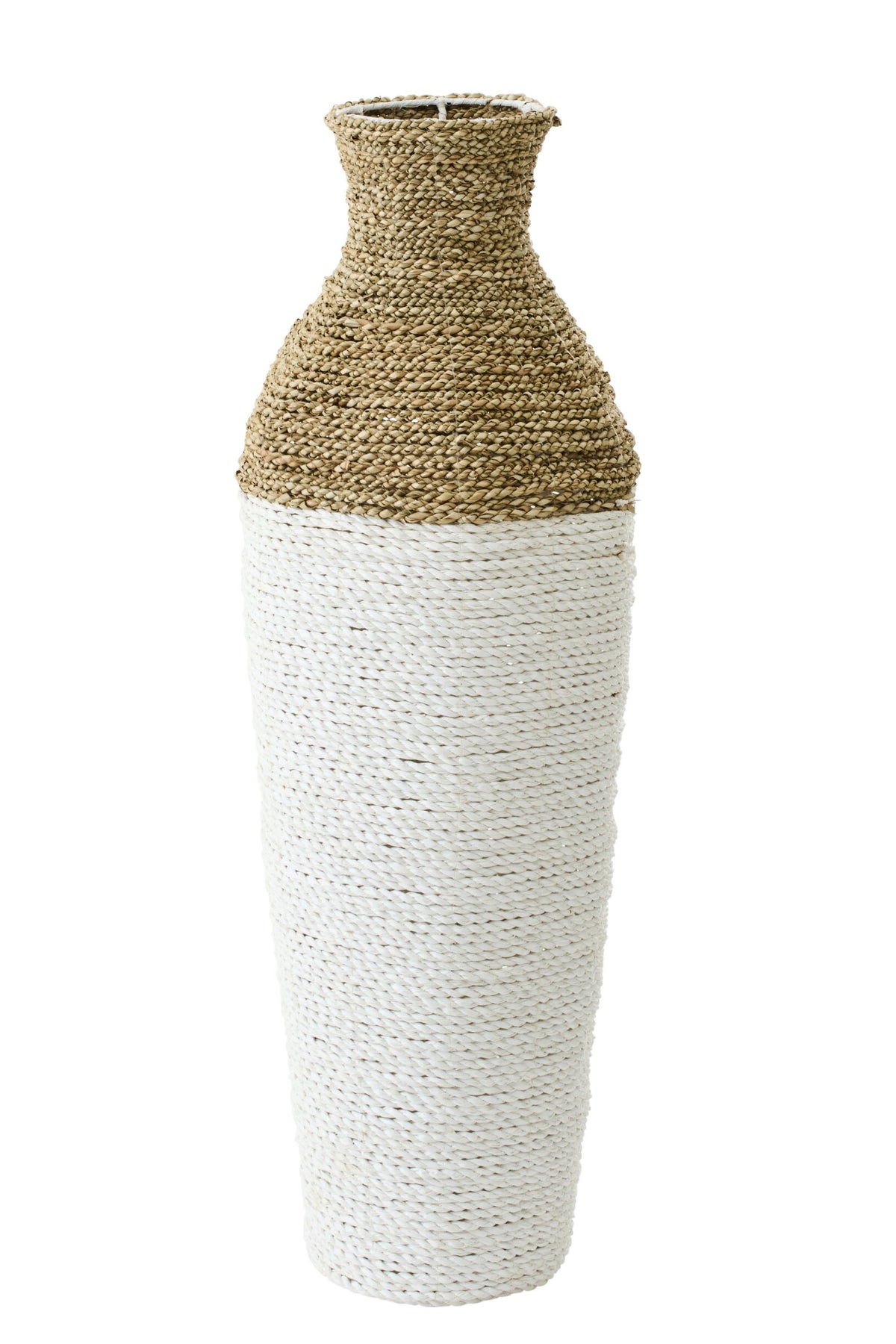 Vase Raffia White/Natural