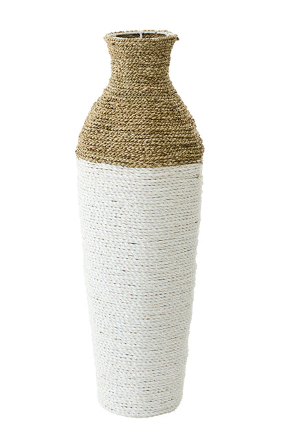 Vase Raffia White/Natural